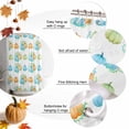 thumbnail image 5 of Thanksgiving Fall Seamless Pumpkin Shower Curtain for Bathroom, Botanical Leaves on White Waterproof Shower Curtains Washable Quick Dry with Hooks Bathtub Curtains 72x72 IN, 5 of 6