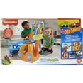 thumbnail image 7 of Fisher-Price Little People Hot Wheels Racing Loops Tower Toddler Vehicle Playset, 2 Cars, 7 of 7