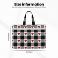 thumbnail image 3 of Pofeuu Heart Black Buffalo Plaid Gingham Print Laptop Bag Carrying - Computer Bag Laptop Case Shoulder Slim Work Travel, 3 of 8
