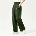 thumbnail image 5 of Levmjia Women High Waisted Wide Leg Pants Casual Drawstring Elastic Waist Side Pocket Loose Fit Pants for Women Daily Wear, 5 of 6