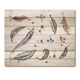 thumbnail image 3 of Designart 'Leaves and Berries Of Wild Grapes' Bohemian & Eclectic Print on Natural Pine Wood, 3 of 5