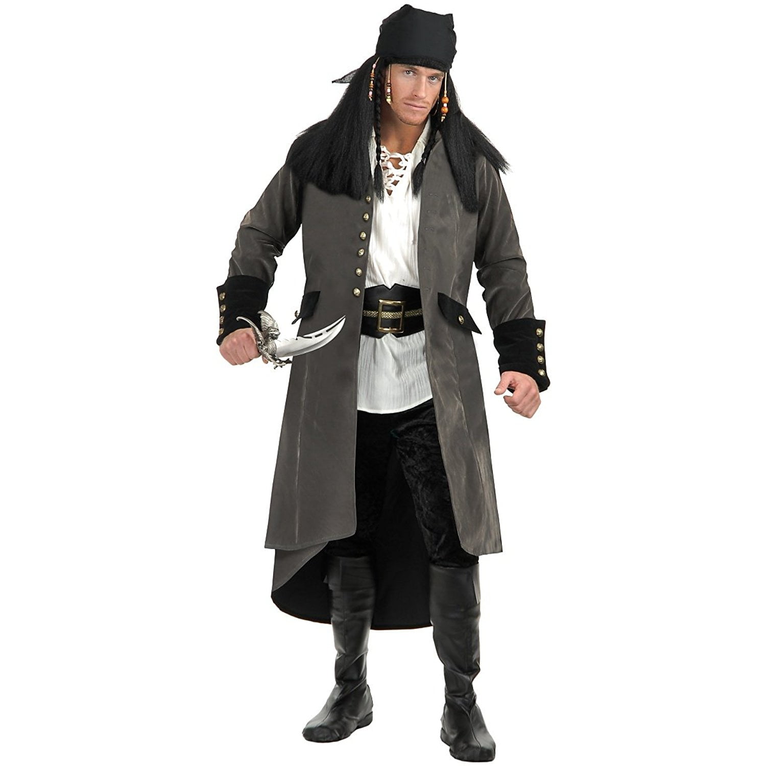 Treasure Island Pirate Adult Costume Grey - X-Large - Walmart.com
