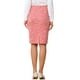 thumbnail image 3 of FALDA DE TWEED A CUADROS PARA MUJERES INSPIRADA EN CHIC, CINTURA ALTA, LONGITUD A LA RODILLA, TALLA XS, ROJO, 3 of 6
