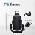 thumbnail image 5 of Bouteille d'Eau de Demi-Gallon Isolée 64 oz avec Couvercles en Paille et 3, Coolflask Galaxy Grand Acier Inoxydable Réutilisable en Métal, 5 of 5
