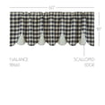 thumbnail image 2 of VHC Brands My Country Scalloped Layered Valance 18x60, Window Treatment, Bedroom, Living Room, Dining Room, and Kitchen Decor, Cotton, My Country Collection, 18x60, Navy, 2 of 4