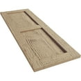 thumbnail image 6 of Ekena Millwork 15"W x 28"H Rustic Two Equal Panel Flat Panel Rough Sawn Faux Wood Shutters (Per Pair), Primed Tan, 6 of 11