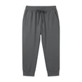 thumbnail image 5 of Fnooota Womens Plus Size Capri Pants, Elastic Waist Casual Summer Drawstring Athletic Capris with Pockets Dark Gray Size 2XL, 5 of 5