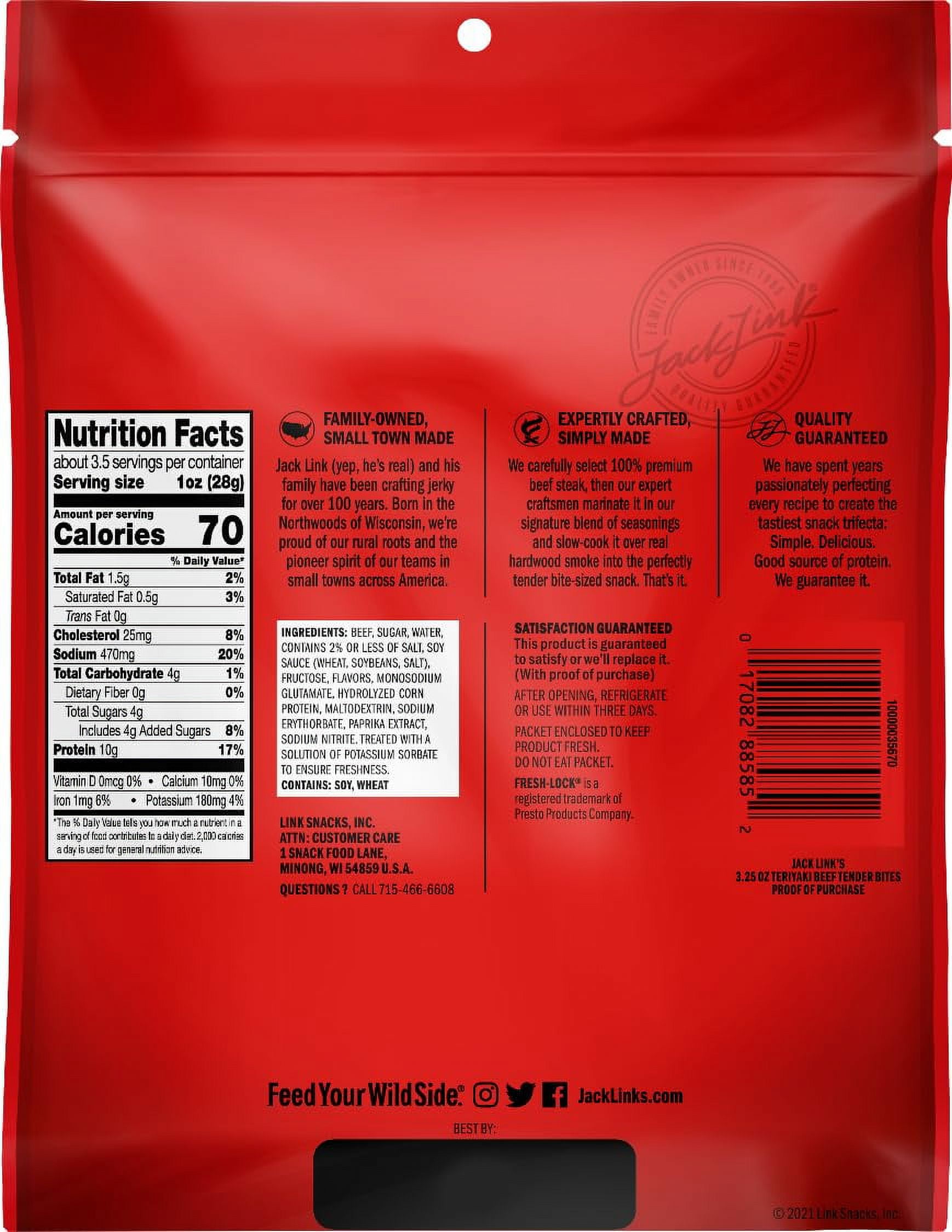 Jack Links Beef Tender Bites, Variety Pack 3 Original, 3 Teriyaki, 1 Oz (Pack of 6) Bundled by SUPERDEALS with Bonus Mystery Gift