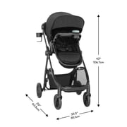 Evenflo Omni Ultra Travel System with Revolve180 LiteMax NXT Rotating Infant Car Seat, Caviar Black