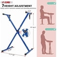 thumbnail image 4 of Keyboard Stand Single X Style Piano Riser Adjustable Holder + Keyboard Stool Thick Padded Piano Bench KS 1X BLU+KBB 02 BLK, 4 of 7