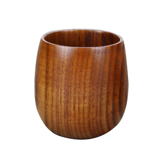 Bewildely Taza de té de hecha a mano, taza de café, cerveza de madera, taza de jugo de leche, vasos Utensilios de cocina No.01