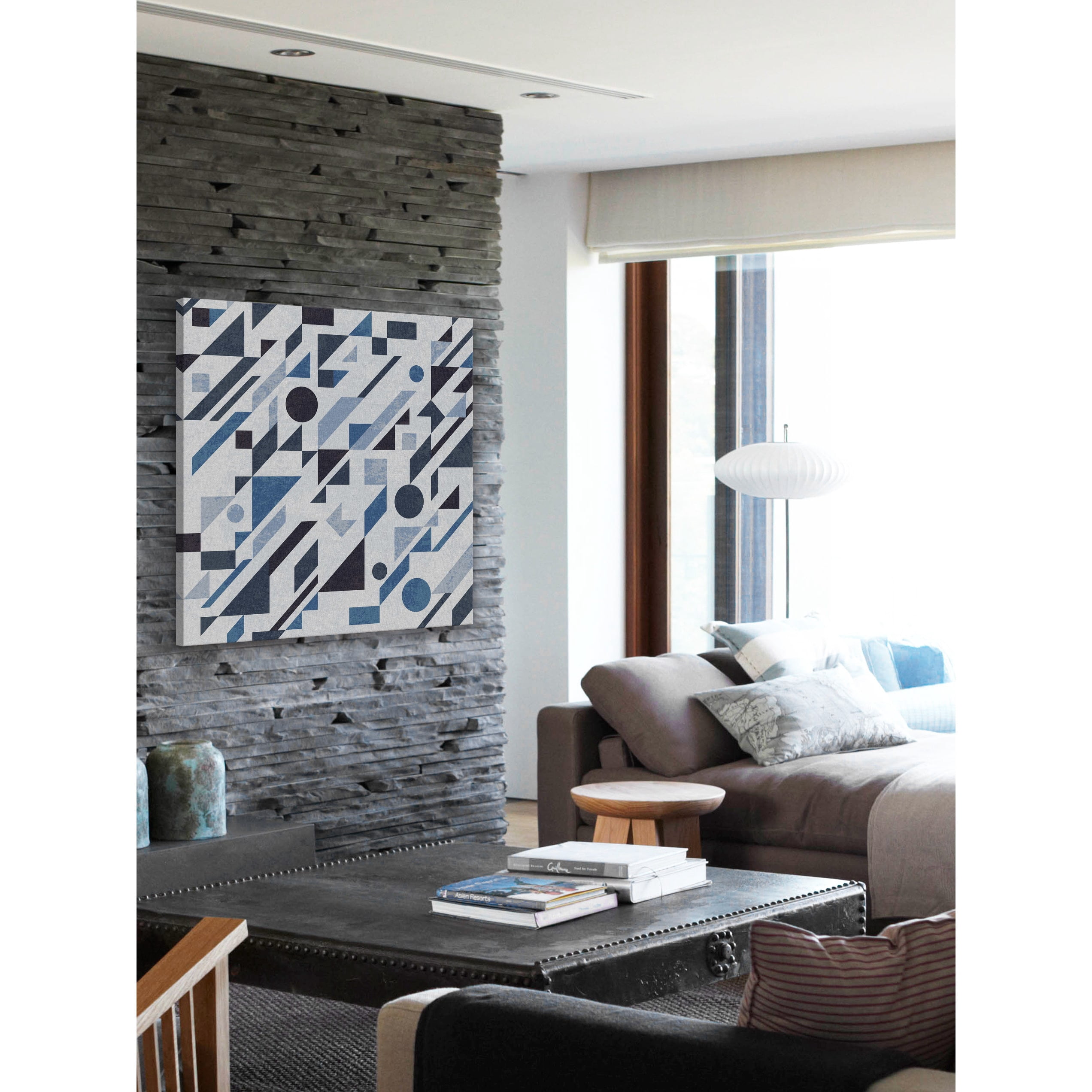 "Geometric Jumble" Painting Print on Wrapped Canvas