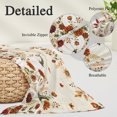 thumbnail image 4 of White Pumpkins Fall Long Body Pillow Cover 20x60 Inch, Thanksgiving Floral Leaves Farmhouse Decorative Pillowcase with Zipper, Microfiber Pillow Protector, Soft Breathable Long Pillowcases for Women, 4 of 9