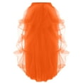 thumbnail image 4 of WHLBF Women's Large Size Tulle Long Skirt High Waist Ruffle Floor Length Wedding Puffy Maxi Skirts Orange 18(XXXXXL), 4 of 5