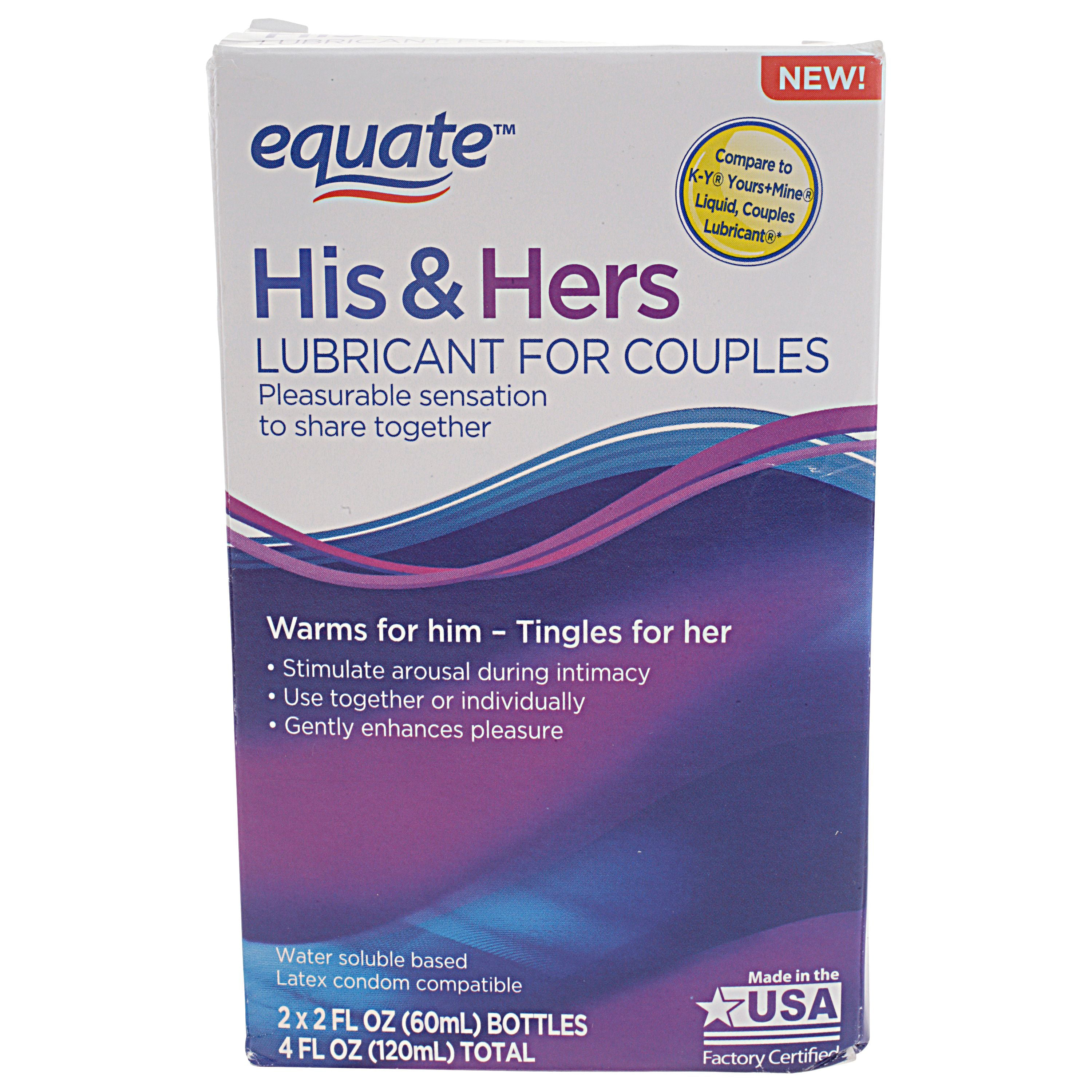 equate his hers lubricant couples 4 fl oz 2 ct walmart com