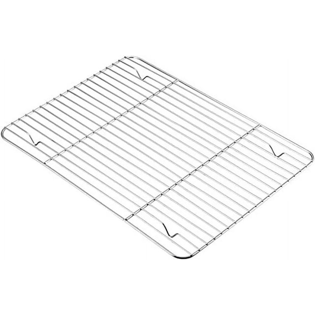 Rejilla para hornear MODANU, rejilla para asar y enfriar, de acero inoxidable, para bandejas de horno, saludable y antioxidante, apta para horno y lavavajillas (8.7'' × 6.3'')