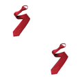 thumbnail image 4 of braveheart Hommes Polyester Cravate Solide Mode Cravate avec Noeud Assorti Complet Unisexe Pull Corde Cravate pour Robe de Soirée Mariée Vin Rouge 2Set, 4 of 6