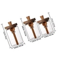 thumbnail image 4 of HEALEEP 3 Sets Sugar Container Glass Spice Containers for Kitchen Accessories, 4 of 8