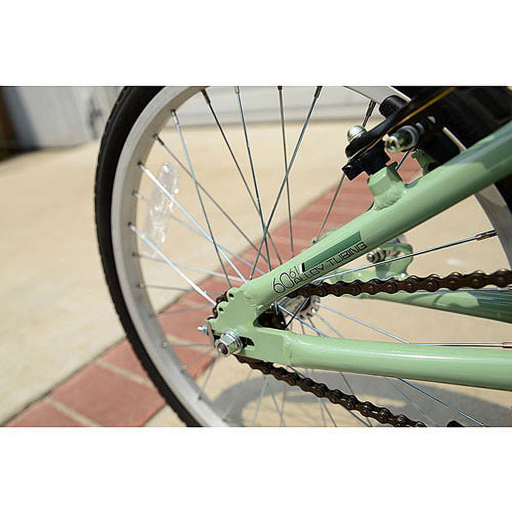Allen Sports Downtown 1-Speed Folding Bicycle, Green - image 3 of 5