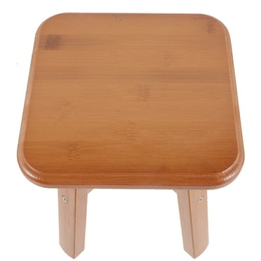 Living Room Solid Wood Low Stool Square Small Stools Collapsible Wooden Household Foot Rest [24cm High] Child