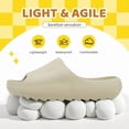 thumbnail image 2 of Kids Cloud Slides Slippers for Girls Boys, Pillow House Sandals Toddler Non-Slip Soft Comfy Quick Drying Indoor Slides Bathroom Shower Thick Sole Casual Outdoor Slipper, 2 of 7