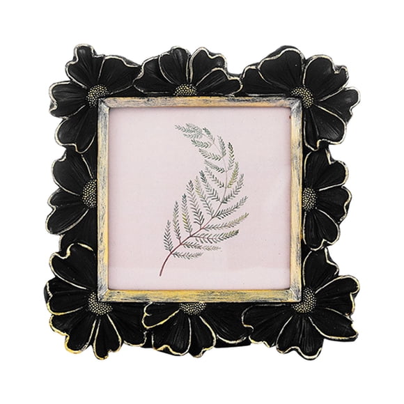 Flynix Flower Photo Frame Picture Frame Elegant French Style Photo Display Holder for Bedroom Hallway Entrance Office Christmas Gift 4x4 Inch