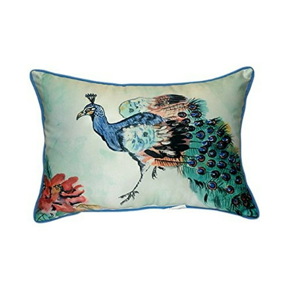 Betsy's Peacock Large Indoor/Outdoor Pillow 16x20