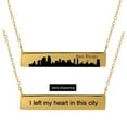 thumbnail image 2 of Personalized Sterling Silver, Gold Plated, 10k or 14k City Skyline Bar Necklace With 18 inch Link Chain, 2 of 2