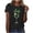 Black-KM-home supplies, variant on LEFTHIGH Home Ladies St. Patricks Day Printed Round Neck Short Sleeve Shirt Polyester Top for Women Daily Party Spring Summer Home Decor