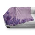 thumbnail image 3 of Anemone Flower Soft Flannel Fleece Throw Blanket, Dreamlike Composition with Anemone Magic Petals Blossoms, Cozy Plush for Indoor and Outdoor Use, 60" x 80", Magenta Lavender, by Ambesonne, 3 of 6