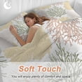 thumbnail image 4 of 3 Piece Sage Green Coastal Duvet Cover Set Full Size, Microfiber Comforter/Quilt Cover with Corner Ties and 2 Pillowcases, Coral Ocean Marine Modern Sea All Season Soft Bedding with Zipper Closure, 4 of 8