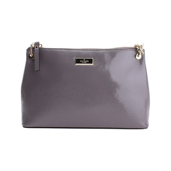 NEW KATE SPADE RIVER BIXBY PLACE GRAY CHAIN LEATHER CROSSBODY BAG HANDBAG PURSE