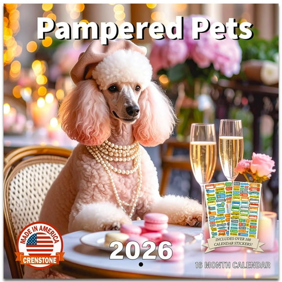 Funny Pets Calendar 2026 - Deluxe 2026 Funny Animal Rich Pets Wall Calendar Bundle with Over 100 Calendar Reminder Stickers (Silly Funny Animal Gifts, Office Supplies) | Made in The USA