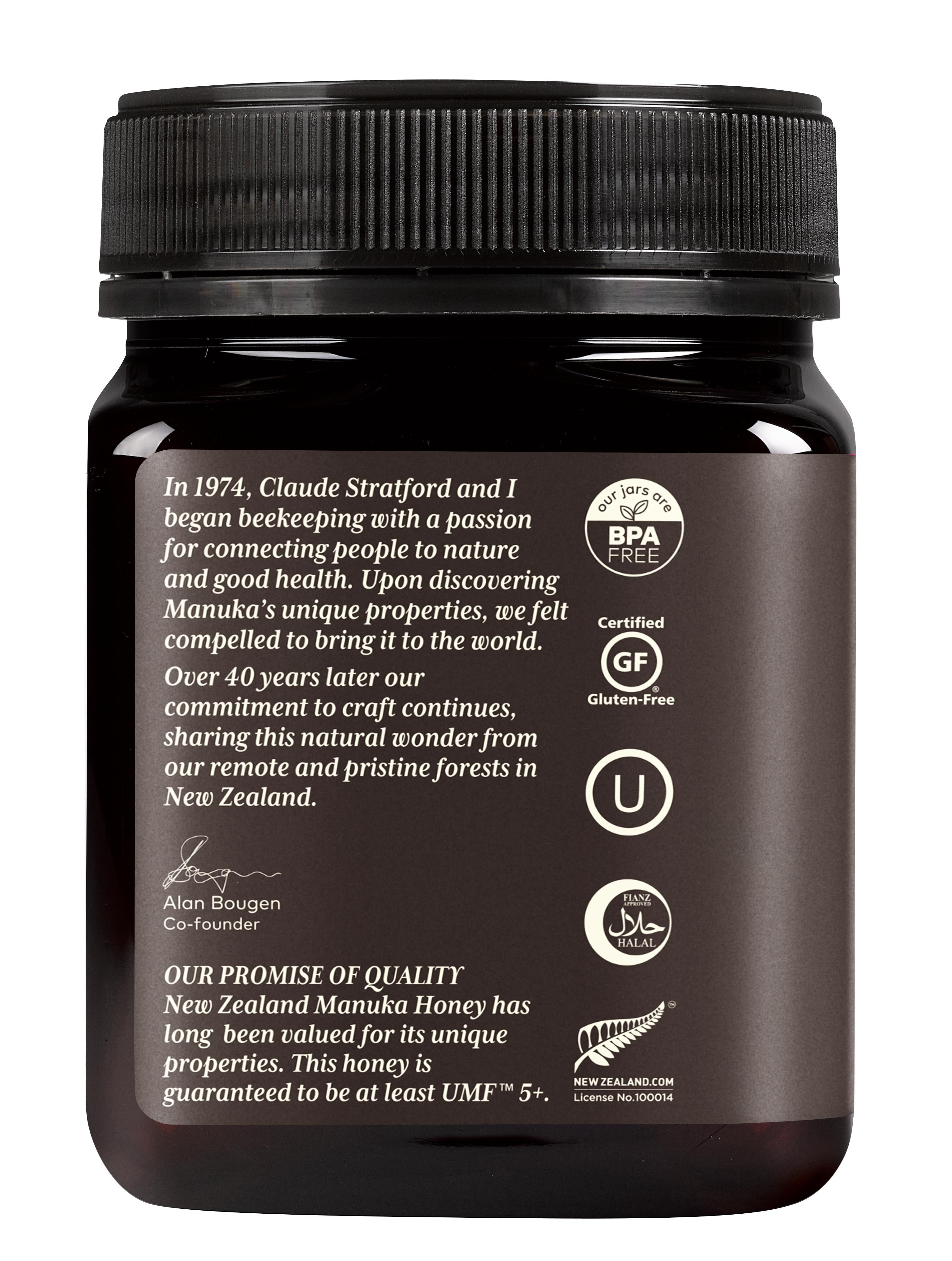 Comvita Certified UMF 5+ (MGO 83+) Raw Manuka Honey, Authentic, Wild, Unpasteurized, Non-GMO Superfood for Daily Wellness I 35.2 oz