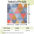 thumbnail image 2 of Decorative Floral Print Square Tablecloth with Elastic Border, 36x36 Inch Boho Design for Card Tables and Patio Dining Settings, 2 of 6