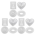 thumbnail image 4 of Yuarrent 1 Juego de suministros escolares, moldes de plantilla resistentes al desgaste para hacer álbumes de recortes de papel tipo 2 Tipo 2 3Conjunto, 4 of 6
