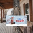 thumbnail image 4 of Hello Winter Bernese Mountain Dog Smiling in Red Scarf Hat Welcome Christmas Landscape Wood Sign Berner Lover Gifts Hanging Wall Home Decor - 00017, 4 of 5