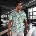 thumbnail image 3 of Wukai Cute Floral Frog Print Men's Short-Sleeved Mesh T-Shirt,Quick-Dry Short Sleeve Workout T-Shirt-6X-Large, 3 of 8