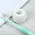 thumbnail image 2 of Unique Bargains Round Mini Ceramic Toothbrush Holder White 1.65"x1.18" Electric Toothbrush Holder for Bathroom, 2 of 8