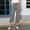Gray, variant on SwiftWear Women's Cotton-Linen Capris Drawstring Waist w/Gold Button Pockets | Loungewear-to-Casual Versatility | S-3XL