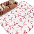 thumbnail image 2 of Rectangle Area Rug 6x9ft,Pink Bow Seamless Washable Carpet Non-Slip Runner Accent Rugs Indoor Floor Mat for Bedroom Living Room Decor,Romance, 2 of 9