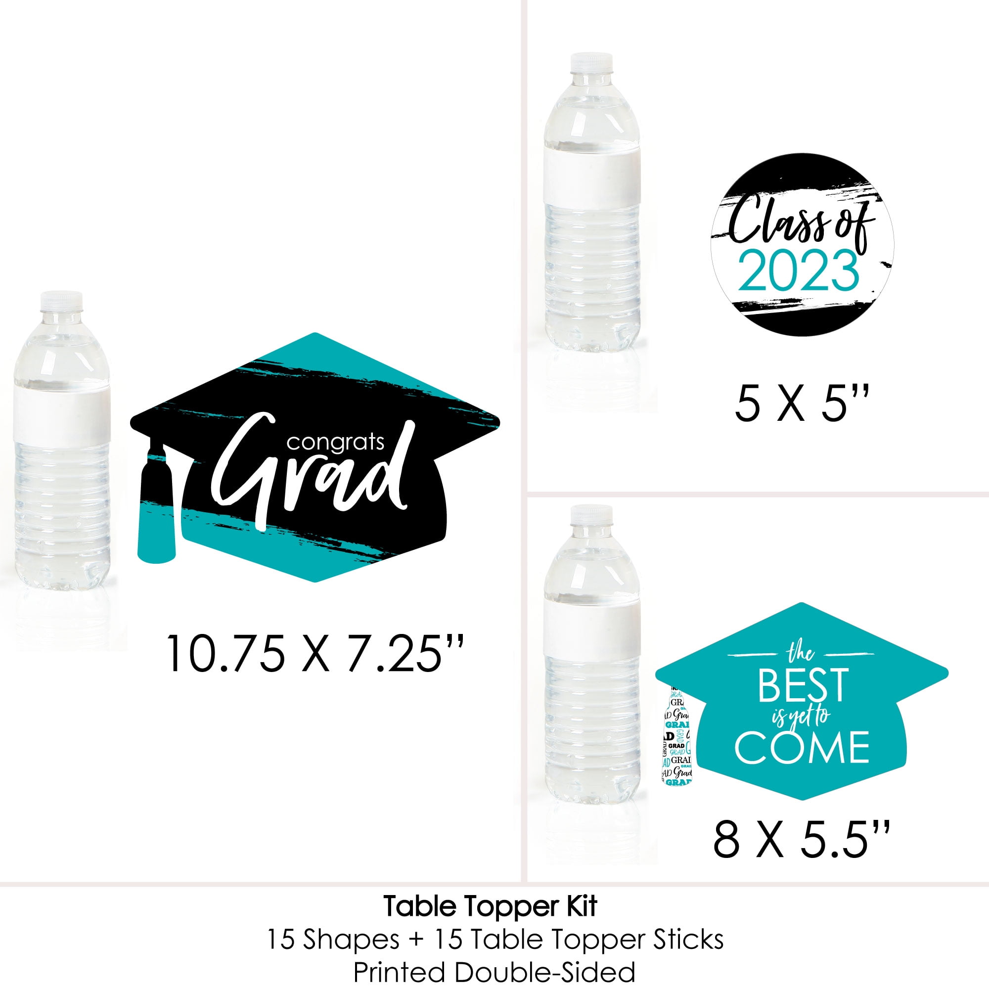 20-Pc Class Of 2023 Graduation Centerpiece Sticks – Rose Gold Table Toppers For Grad Party Decor