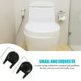 thumbnail image 2 of 2 Pcs Toilet Seat Stopper Flapper Seal with Chain Home Tank Bowl Black Water-saving Valves Cover, 2 of 6