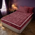 thumbnail image 3 of Homewish Hippie Sun and Moon Zipper Twin Comforter Sets with Fitted Sheet and 2 Pillowcases, Red Aztec Zipper Bedding Set, Black Reversible, 3 of 7