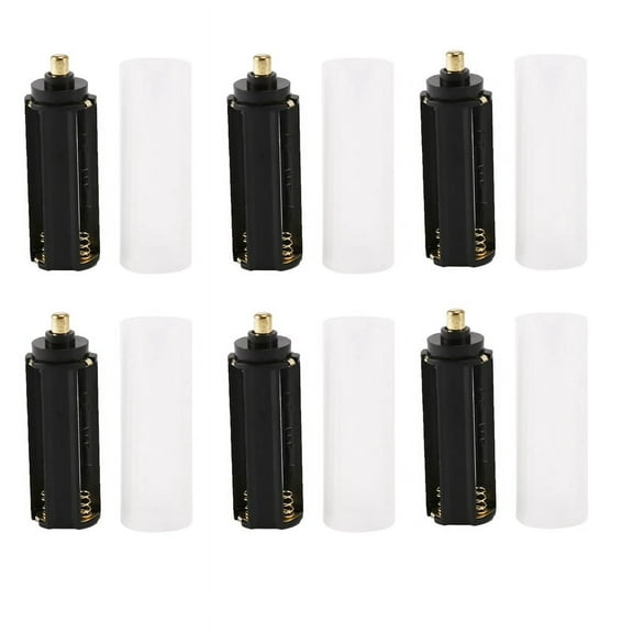 New 6PCS 18650 Battery Tube   6PCS AAA Battery Holder for Flashlight Torch Lamp
