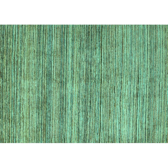 Ahgly Company Indoor Rectangle Oriental Turquoise Blue Modern Area Rugs, 4' x 6'
