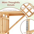 thumbnail image 6 of LINJH Garden Arbor with Bench & 2 Planter, Wooden Garden Arch for Climbing Plants w/Love Seat, 2 Trellises & Planting Box to Grow Grapes & Vines, 2-Person Outdoor Wood Seating for Patio, Backyard, 6 of 9