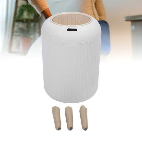 Motion Sensor Trash Can with Lid, Water Proof Plastic Smart Sensor Wastebasket Touchless Automatic Garbage Bin with 3 Bucket Legs for Living Rooom Bedroom Bathroom Kitchen RV