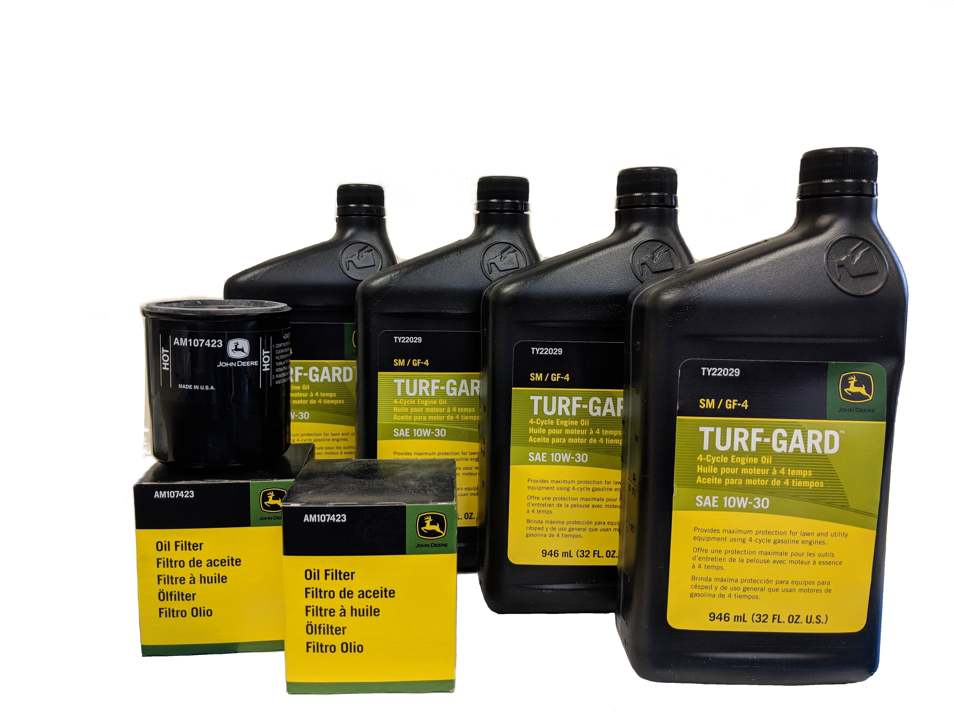 John Deere Original Equipment Double Oil Change Kit (4) TY22029 + (2