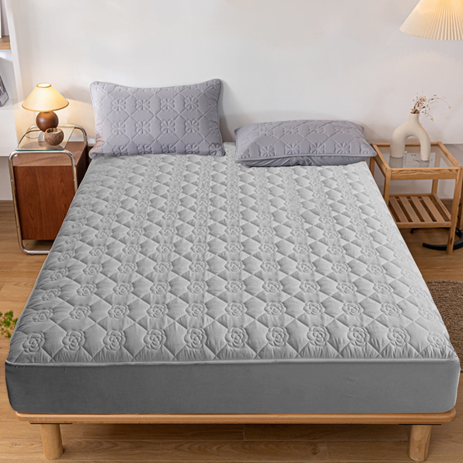 Tgbvmt Waterproof Fitted Sheet 78.7x59In Mattress Protective Cover Design Organizer For Anti Slip Fit Waterproof Stainproof Breathable Quiet Home Hotel Dorm Bedroom Bedding Decor Sheets